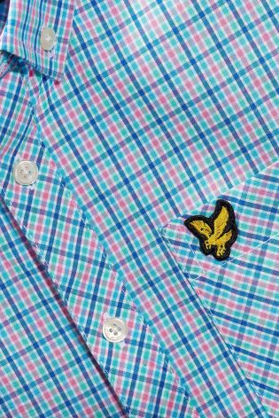 Blue Lyle & Scott Check Shirt